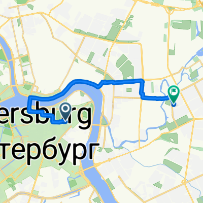 Пески, Санкт-Петербург до улица Передовиков, Санкт-Петербург