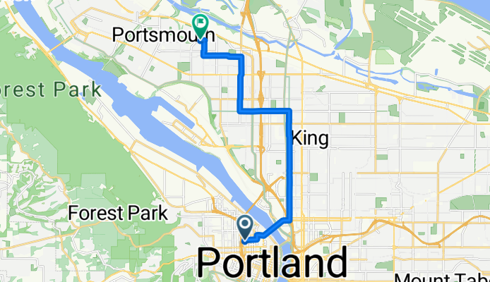 NW 14th Ave, Portland to N Alaska St, Portland