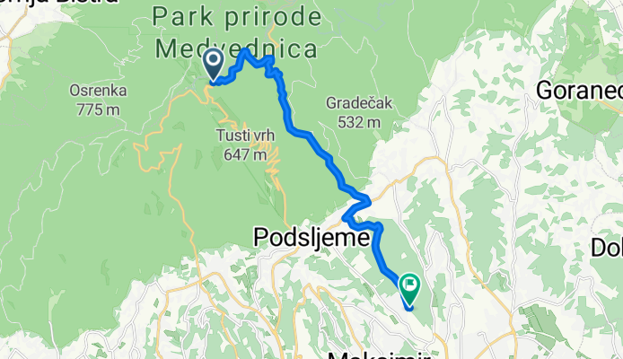 Sljeme staza 18-20 - Lugarnica-Puntijarka - Dotrscina