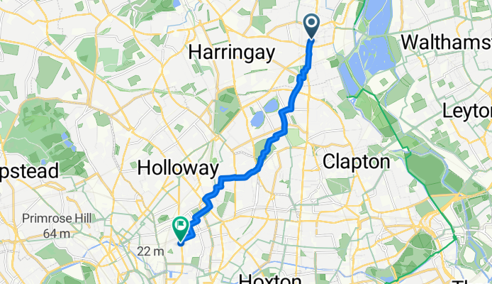 High Road, London to Kember Street, London