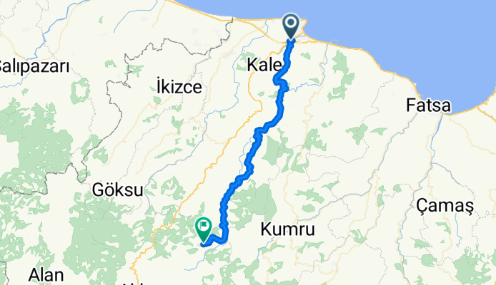 Akkuş Niksar Caddesi no:343/A to İsimsiz Yol