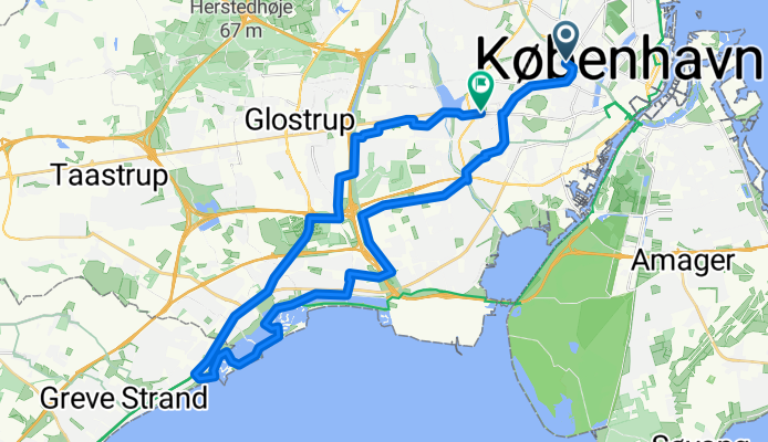 Copenhagen, København N to Valbyholm, Valby