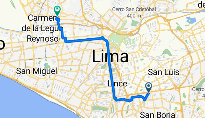 De Calle Paolo Ucello a Avenida Lima
