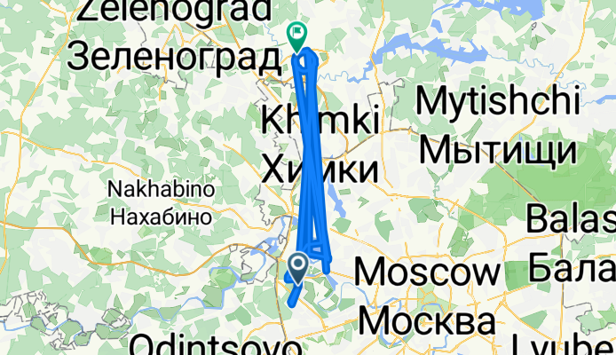Осенняя улица 17, корп. 1, Москва to крылатские холмы 36 к. 3