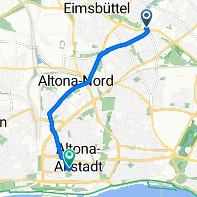 Weidenstieg, Hamburg nach Königstraße, Hamburg