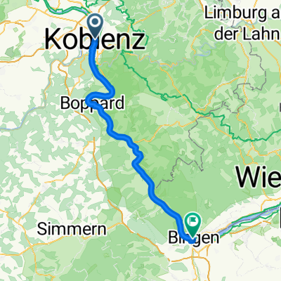 Jesuitengasse, Koblenz nach Bürgermeister-Franz-Neff-Platz, Bingen am Rhein