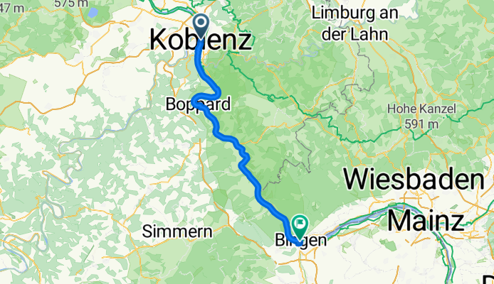 Jesuitengasse, Koblenz nach Bürgermeister-Franz-Neff-Platz, Bingen am Rhein