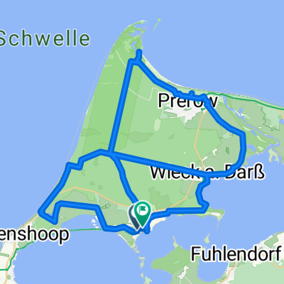 Born - Ahrenshoop - Gr. Stern - Wieck - Born - Gr. Stern - Prerow - Wieck - Gr. Stern - Born