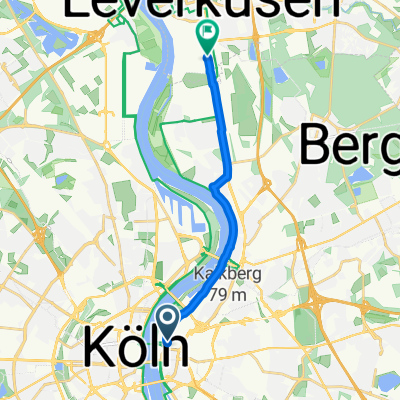 Auenweg, Köln nach Chempark, Leverkusen