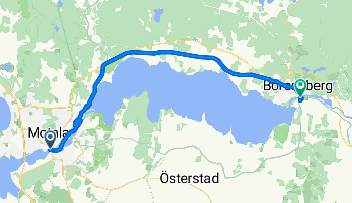 Verkstadsvägen, Motala to Götagatan, Borensberg