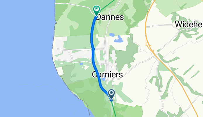 D 940, Camiers to Rue de la Mer, Dannes