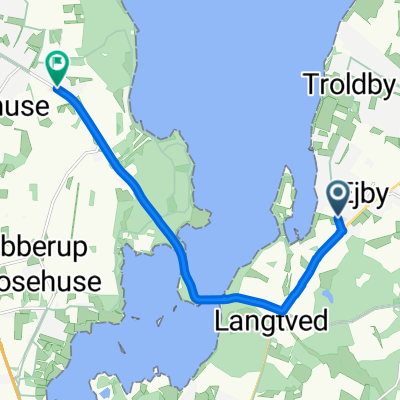 Ejby Strandvej, Kirke-Hyllinge to Jeppes Torp, Holbæk