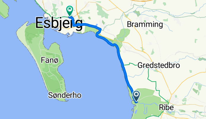 Bjerrumvej, Ribe to Skolebakken, Esbjerg Ø
