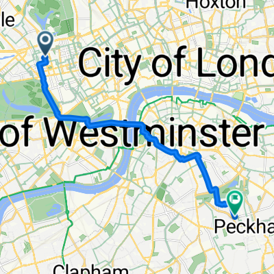 Gloucester Place, London to Chandler Way, London