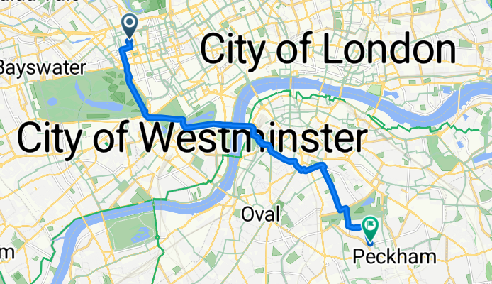 Gloucester Place, London to Chandler Way, London
