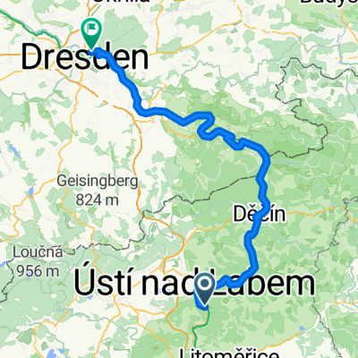 Lázeňská, Ústí nad Labem to Louisenstraße, Dresden
