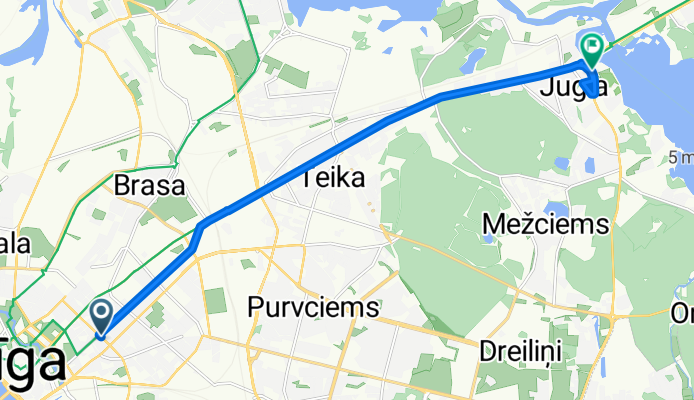 Lāčplēša iela to Brīvības gatve