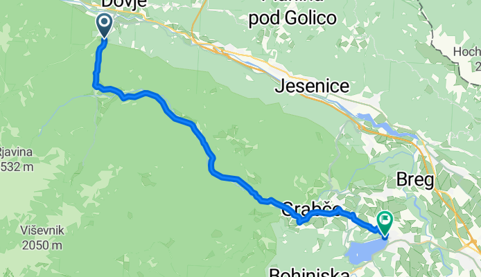 Mojstrana, Mojstrana naar Pod Skalo, Bled