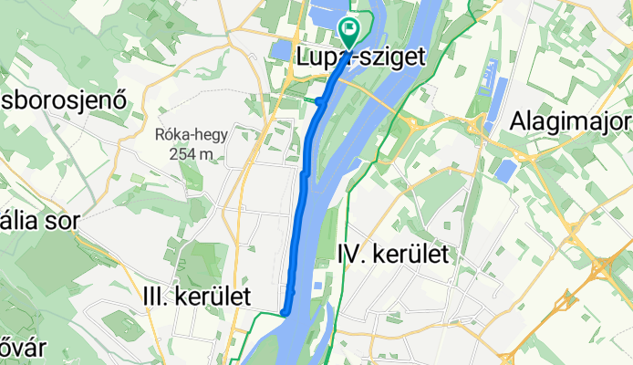 Duna sétány 35, Budakalász to Duna sétány 35, Budakalász