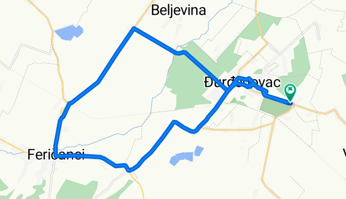Ulica Ivana Gundulića, Đurđenovac to Ulica Ivana Gundulića, Đurđenovac