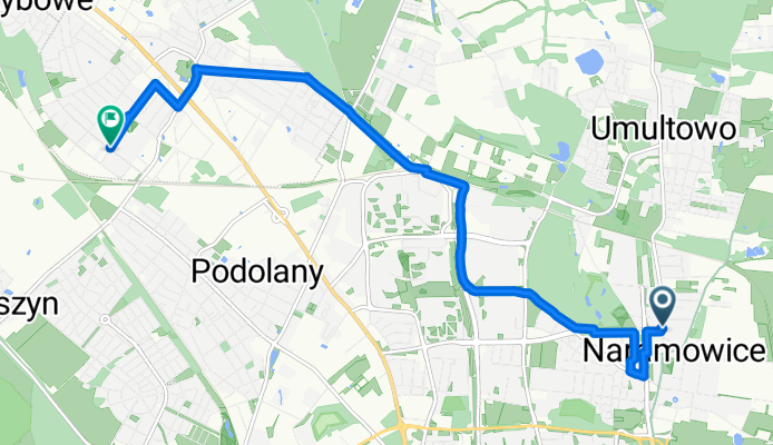 Naramowicka, Poznań do Poziomkowa, Suchy Las