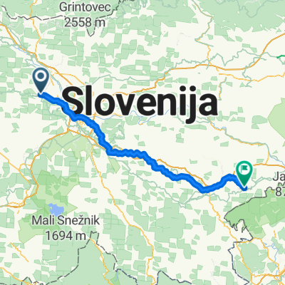 Route to Šentjernej