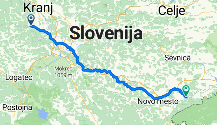 Route to Šentjernej