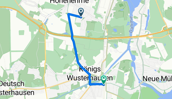 Lessingstraße, Wildau nach Bahnhofsvorplatz, Königs Wusterhausen