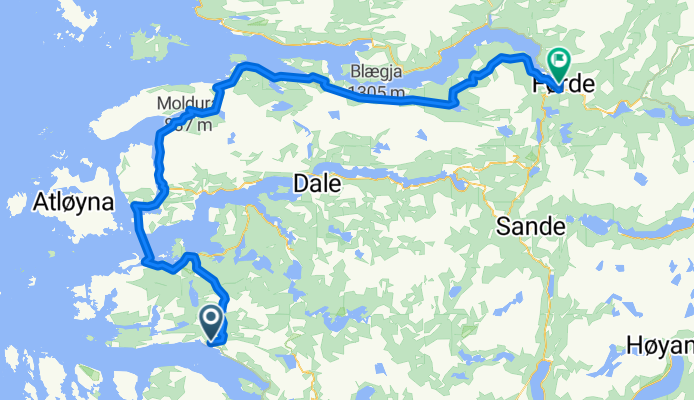 Åfjordvegen, Sørbøvåg to Naustdalsvegen, Førde