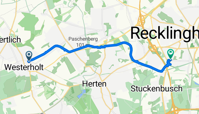 Obringstraße, Herten nach Mühlenstraße, Recklinghausen