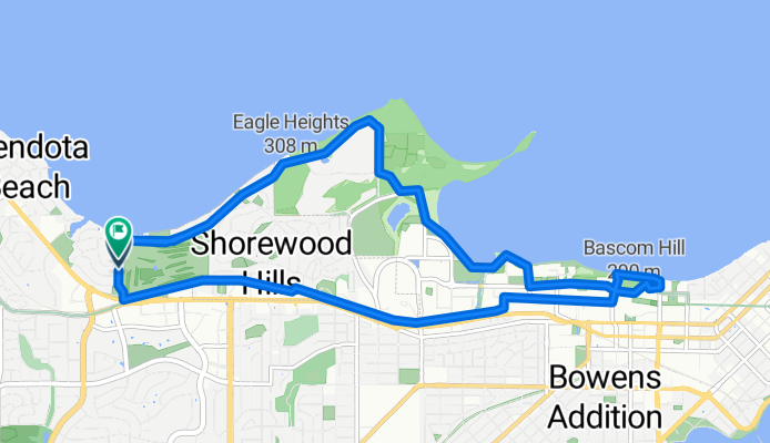 Risser Rd to Babcock to Union to Shorewood to Risser