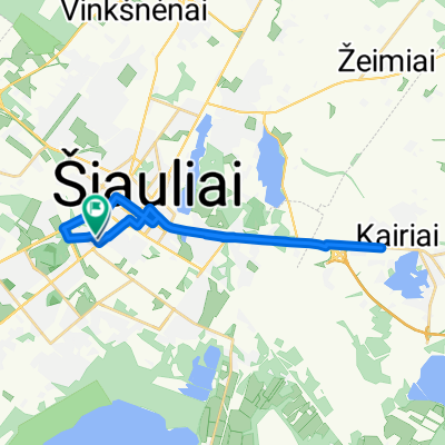 Baltupėnų g., Šiauliai to Baltupėnų g., Šiauliai