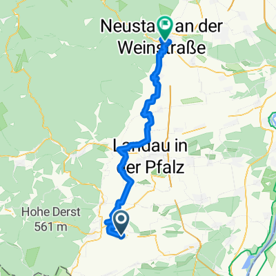 Obere Hauptstraße nach Neustadt (Weinstr) Hbf