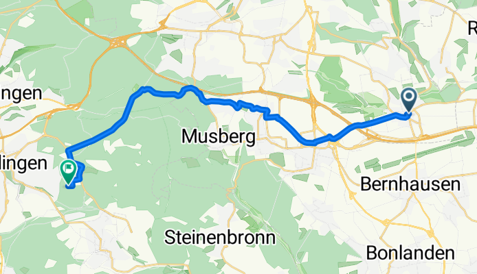 Scharnhauser Straße, Stuttgart to Panzerstraße, Böblingen