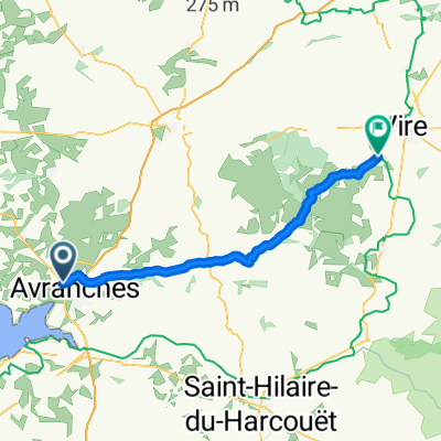 Rue de la Côte, Marcey-les-Grèves nach Rue de Gathemo, Vire Normandie