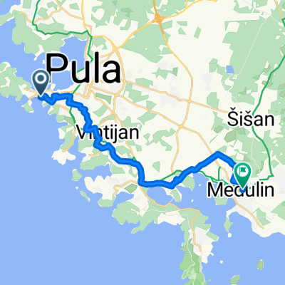 Biciklistička ruta do pješćane llaže u medulinu