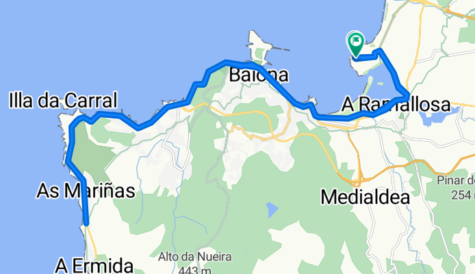 Lugar Monte Lourido, Nigrán a Lugar Monte Lourido, Nigrán