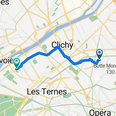 Rue Leibniz, Paris à Boulevard du Château, Neuilly-sur-Seine