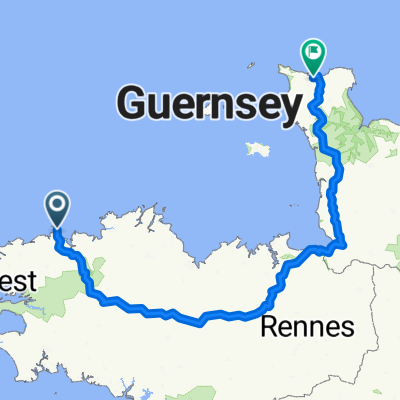 Rue Louis Pasteur, Roscoff to 1 Place de la République, Cherbourg-en-Cotentin