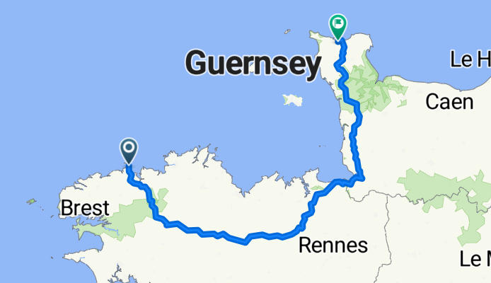 Rue Louis Pasteur, Roscoff to 1 Place de la République, Cherbourg-en-Cotentin