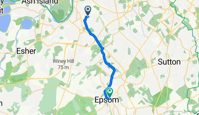 Surbiton Hill Park, Surbiton to High Street, Epsom