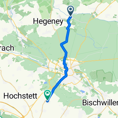 Route de Walbourg, Biblisheim à Route de Bischwiller, Niederschaeffolsheim