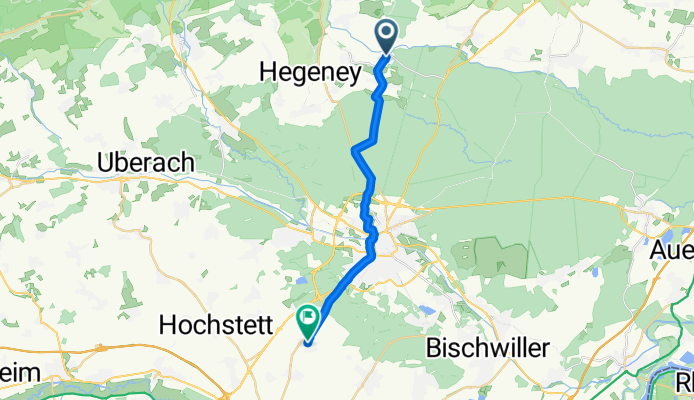 Route de Walbourg, Biblisheim à Route de Bischwiller, Niederschaeffolsheim