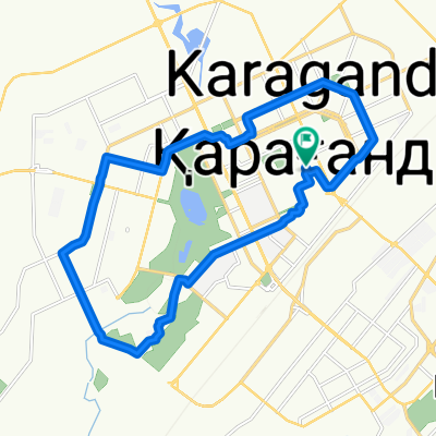 От улица Алиханова 38/2, Караганда до улица Алиханова 38/1, Караганда