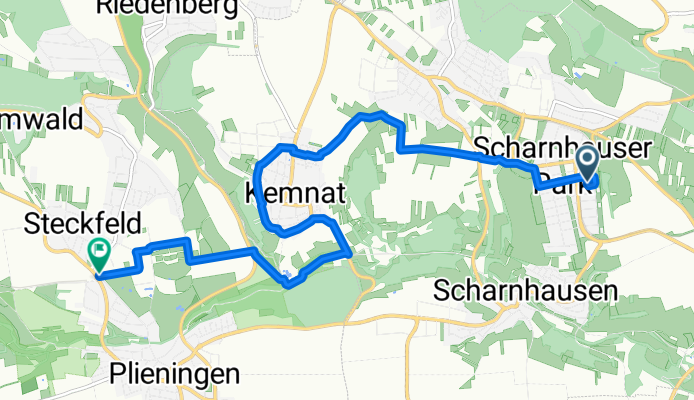 Oskar-Schlemmer-Weg, Ostfildern nach Filderhauptstraße, Stuttgart