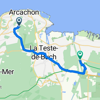 Allée Pierre Latécoère, Arcachon nach Allée des Tulipes, Gujan-Mestras