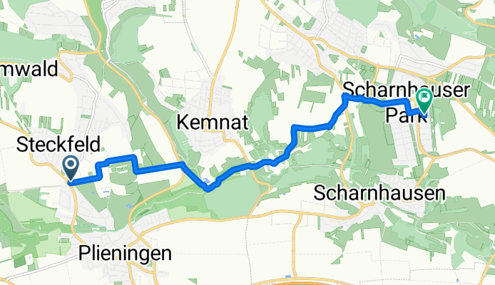 Filderhauptstraße, Stuttgart nach Oskar-Schlemmer-Weg, Ostfildern