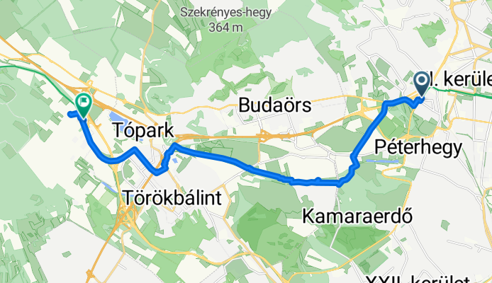 Menyecske utca, Budapest to Régivasútsor utca, Biatorbágy