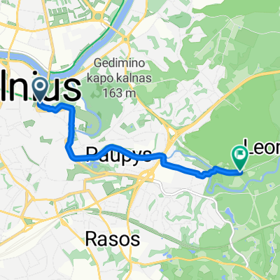 Šventaragio g., Vilnius to Belmonto g., Vilnius