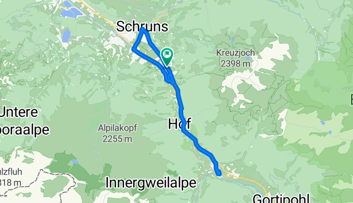 Fratteweg, Schruns nach Fratteweg, Schruns